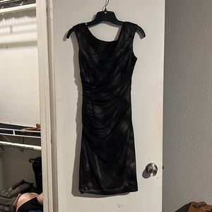 Black formal dress with silver underlay. From Nordstrom’s worn once.
